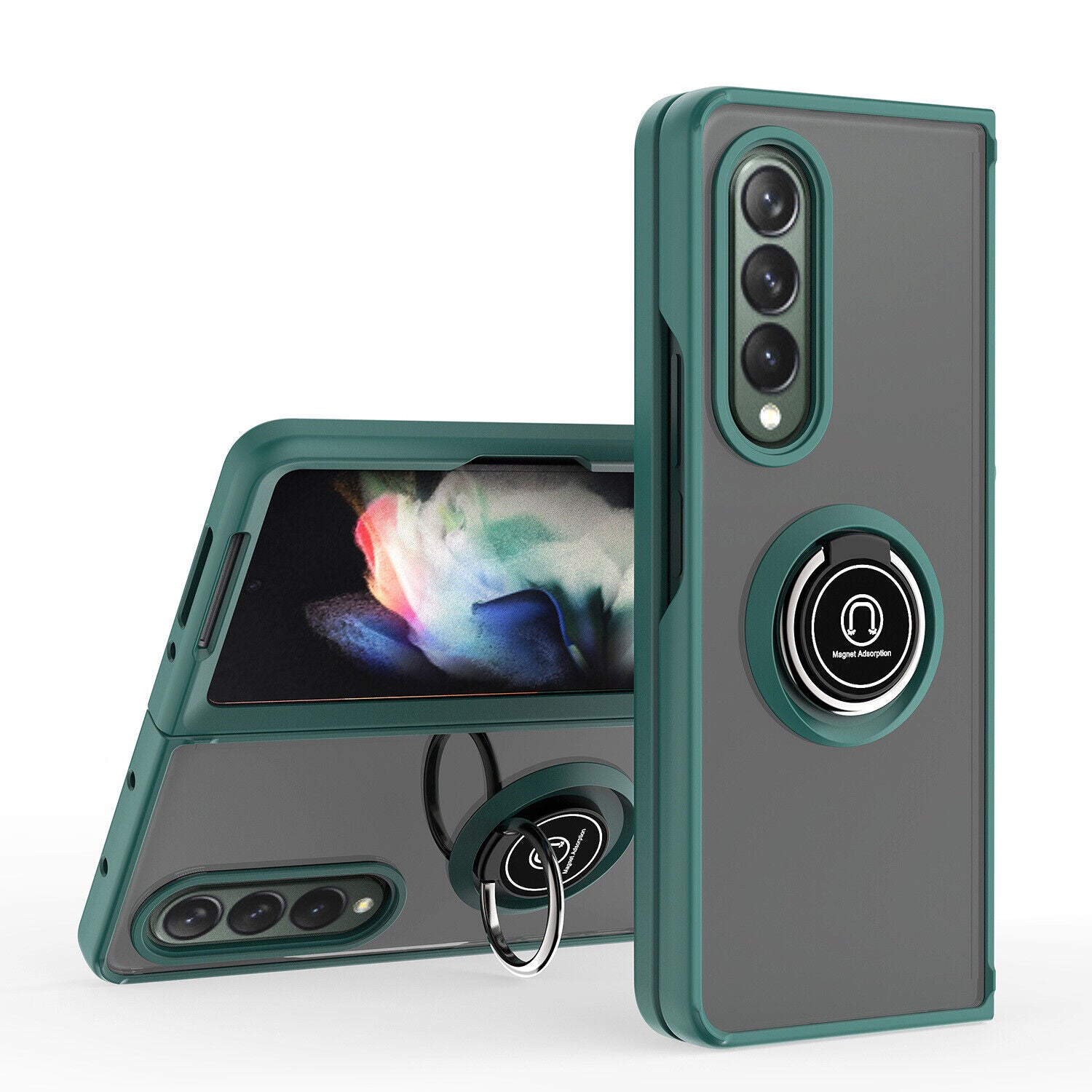 Matte Ring Case for Samsung Galaxy Z Fold 5 5G Matte Ring Case for Samsung Galaxy Z Fold 5 5G